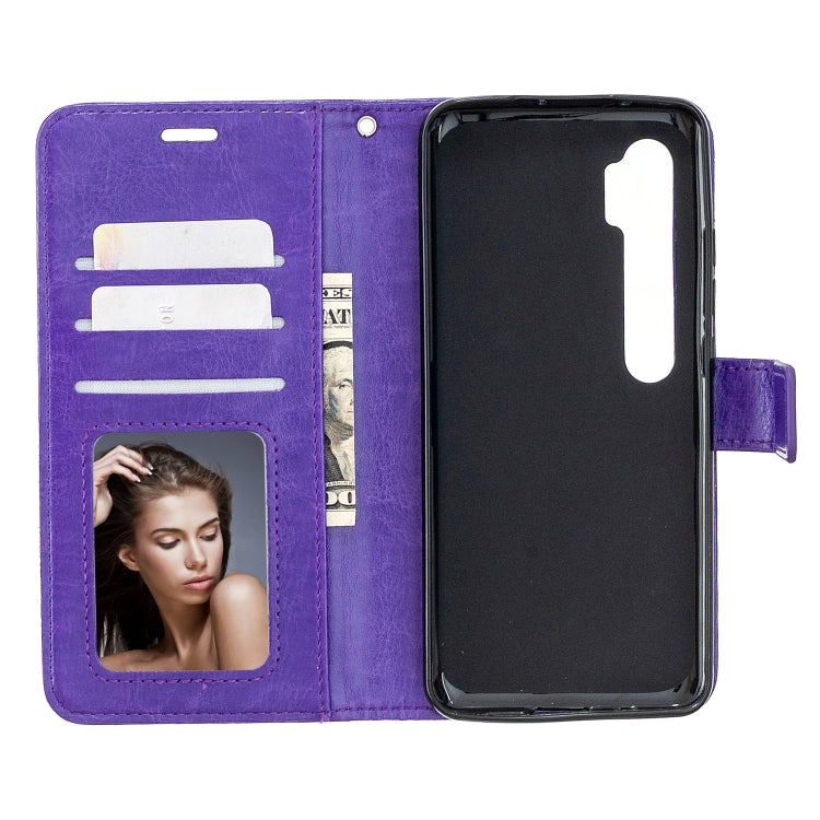 For Xiaomi Mi Note 10 Lite Crazy Horse Texture Horizontal Flip Leather Case with Holder & Card Slots & Wallet & Photo Frame