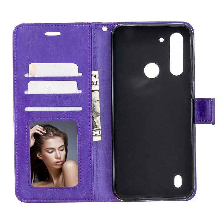 For Motorola Moto G8 Power Lite Crazy Horse Texture Horizontal Flip Leather Case with Holder & Card Slots & Wallet & Photo Frame