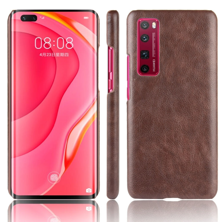 For Huawei Nova 7 Pro Shockproof Litchi Texture PC + PU Case
