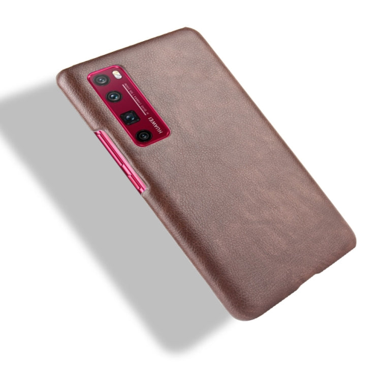 For Huawei Nova 7 Pro Shockproof Litchi Texture PC + PU Case