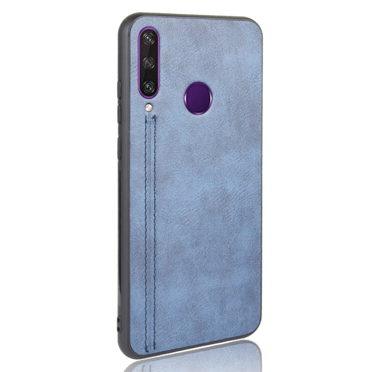 For Huawei Y6p Shockproof Sewing Cow Pattern Skin PC + PU + TPU Case