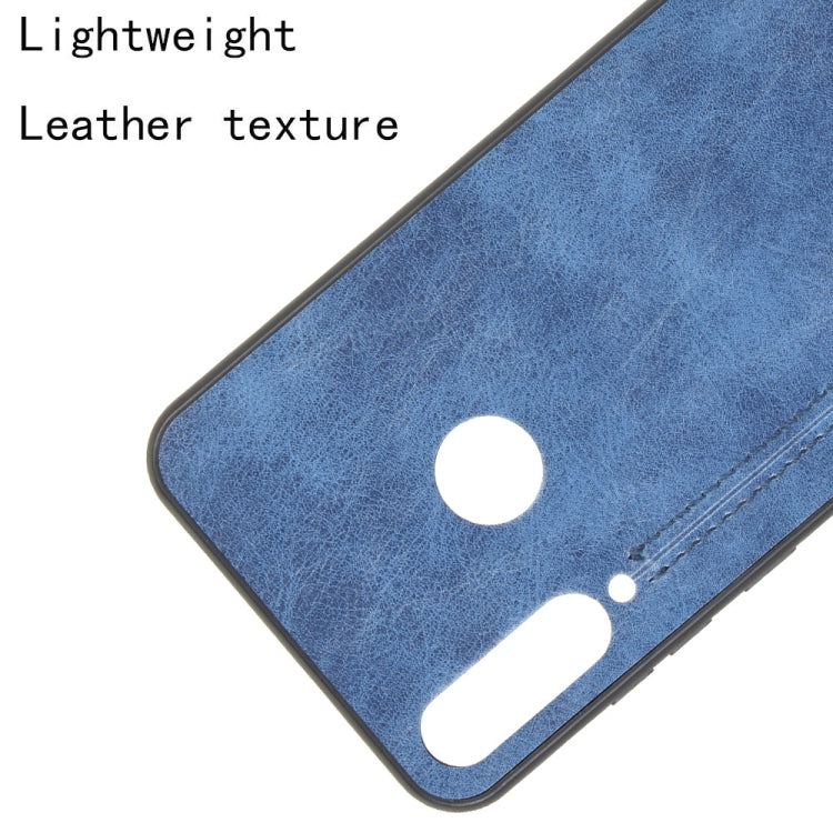 For Huawei Y6p Shockproof Sewing Cow Pattern Skin PC + PU + TPU Case