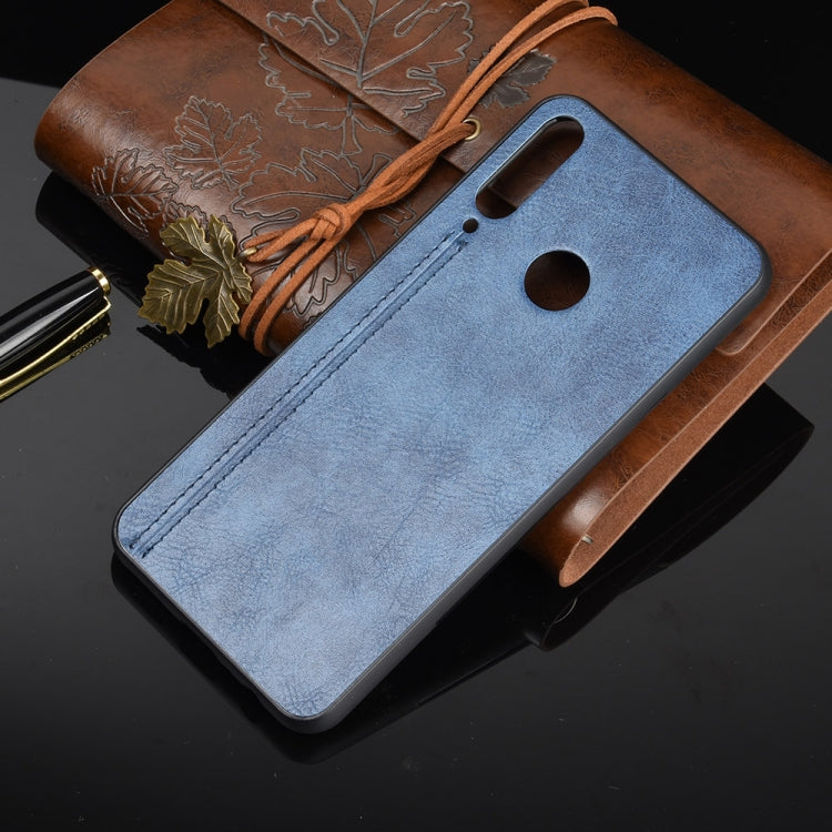 For Huawei Y6p Shockproof Sewing Cow Pattern Skin PC + PU + TPU Case