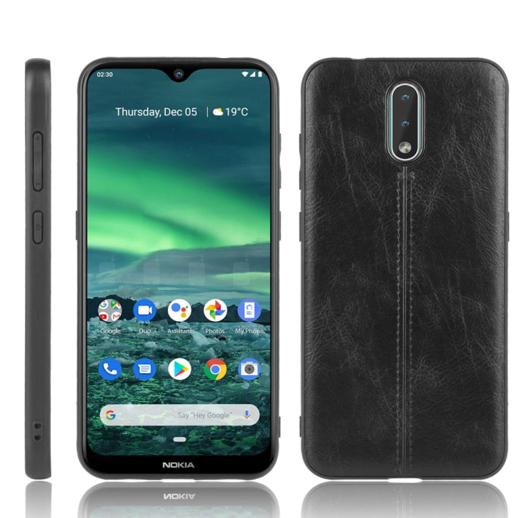 For Nokia 2.3 Shockproof Sewing Cow Pattern Skin PC + PU + TPU Case