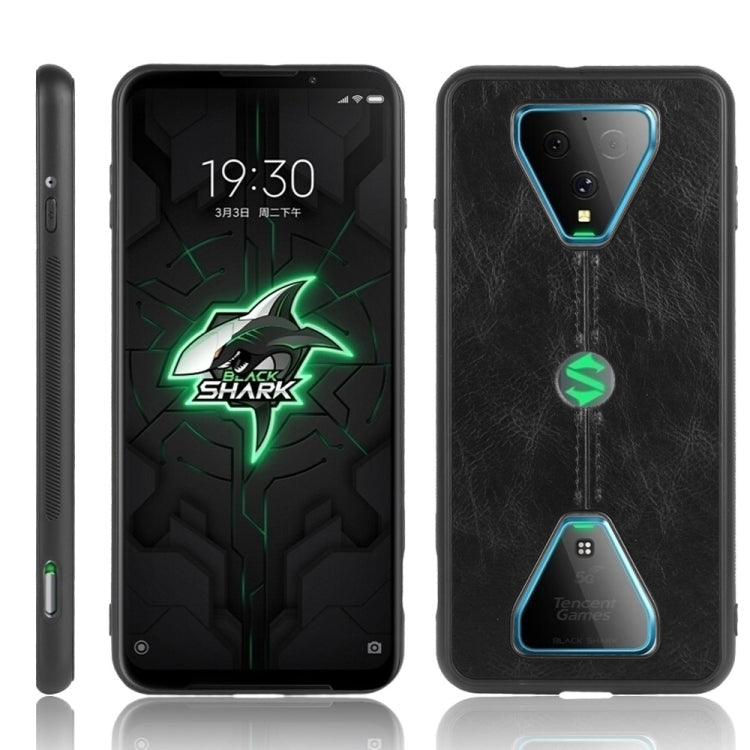 For Xiaomi Black Shark 3 Shockproof Sewing Cow Pattern Skin PC + PU + TPU Case