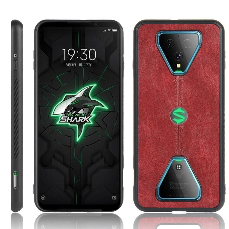 For Xiaomi Black Shark 3 Shockproof Sewing Cow Pattern Skin PC + PU + TPU Case