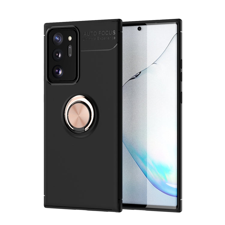 For Samsung Galaxy Note20 Ultra Metal Ring Holder 360 Degree Rotating TPU Case