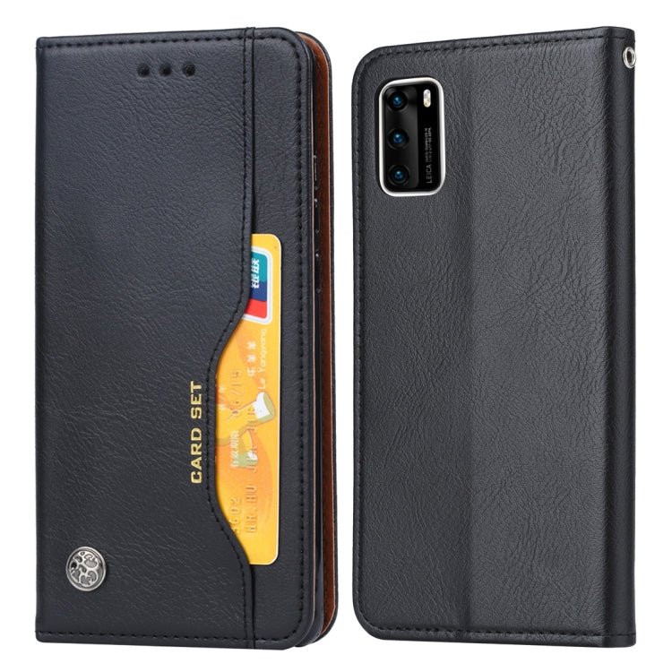 For Samsung Galaxy A41 (EU Version) Knead Skin Texture Horizontal Flip Leather Case with Photo Frame & Holder & Card Slots & Wallet