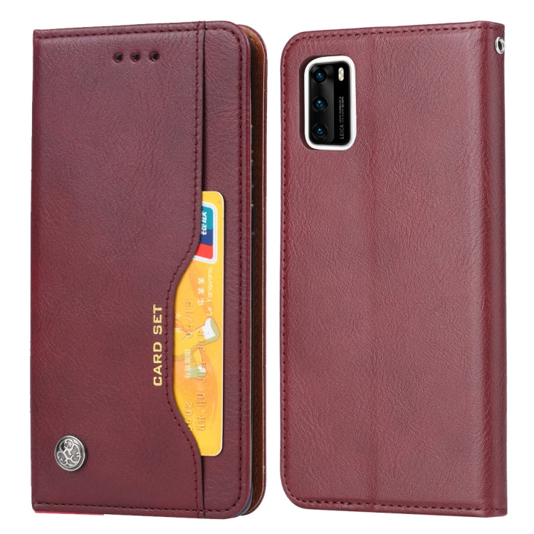 For Samsung Galaxy A41 (EU Version) Knead Skin Texture Horizontal Flip Leather Case with Photo Frame & Holder & Card Slots & Wallet