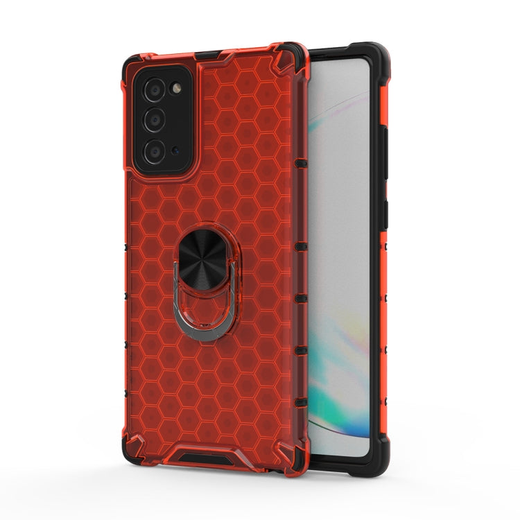 For Samsung Galaxy Note 20 Shockproof Honeycomb PC + TPU Ring Holder Protection Case