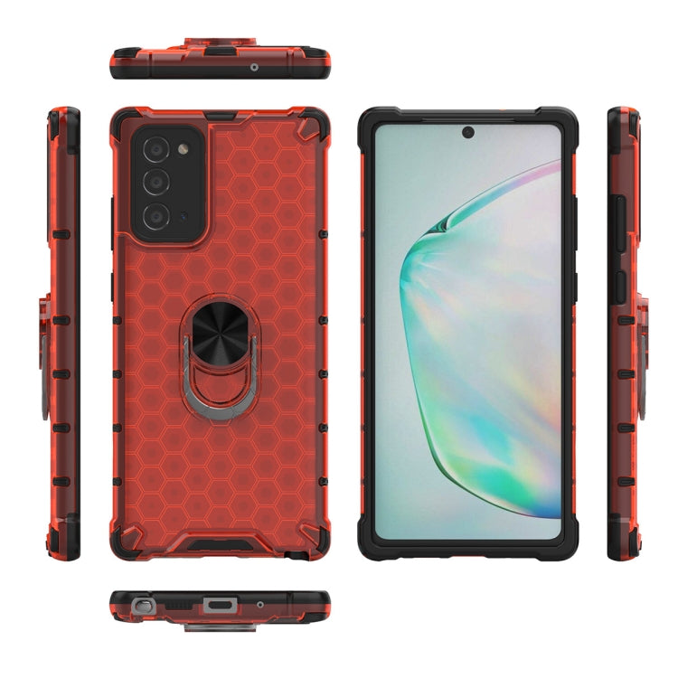 For Samsung Galaxy Note 20 Shockproof Honeycomb PC + TPU Ring Holder Protection Case