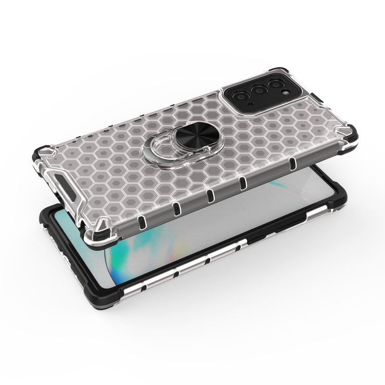 For Samsung Galaxy Note 20 Shockproof Honeycomb PC + TPU Ring Holder Protection Case