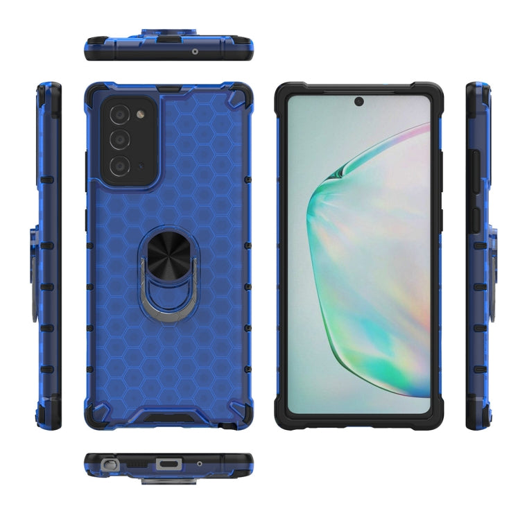 For Samsung Galaxy Note 20 Shockproof Honeycomb PC + TPU Ring Holder Protection Case