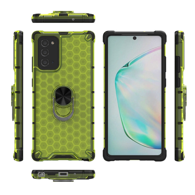 For Samsung Galaxy Note 20 Shockproof Honeycomb PC + TPU Ring Holder Protection Case