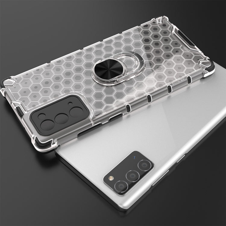 For Samsung Galaxy Note 20 Shockproof Honeycomb PC + TPU Ring Holder Protection Case