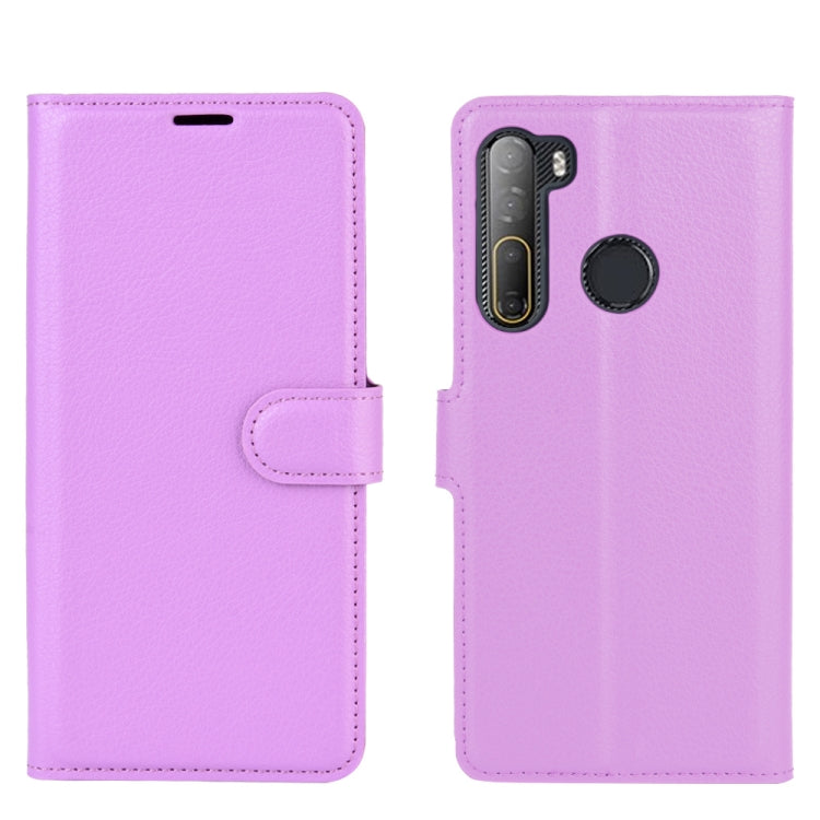 For HTC Desire 20 Pro Litchi Texture Horizontal Flip Protective Case with Holder & Card Slots & Wallet