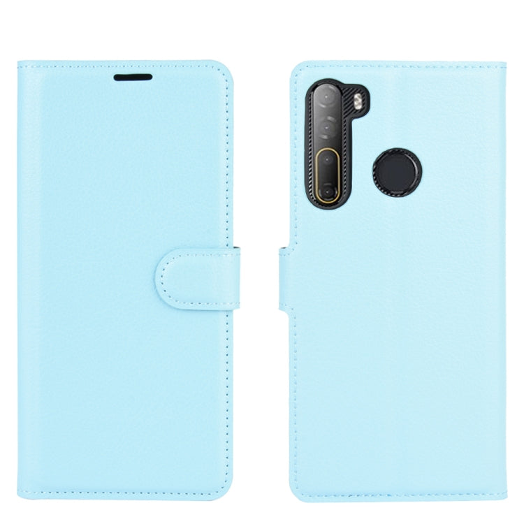 For HTC Desire 20 Pro Litchi Texture Horizontal Flip Protective Case with Holder & Card Slots & Wallet