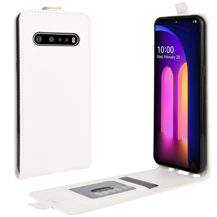For LG V60 ThinQ 5G / LG V60 ThinQ 5G UW R64 Texture Single Vertical Flip Leather Protective Case with Card Slots & Photo Frame