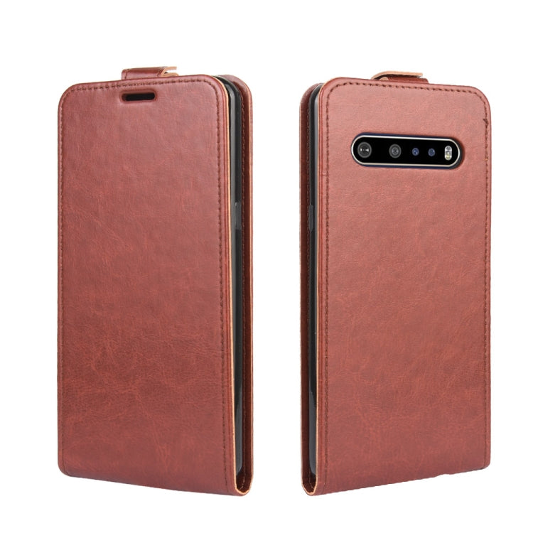 For LG V60 ThinQ 5G / LG V60 ThinQ 5G UW R64 Texture Single Vertical Flip Leather Protective Case with Card Slots & Photo Frame