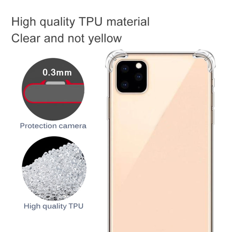 For iPhone 12 / 12 Pro Four-Corner Anti-Drop Ultra-Thin Transparent TPU Phone Case(Transparent)
