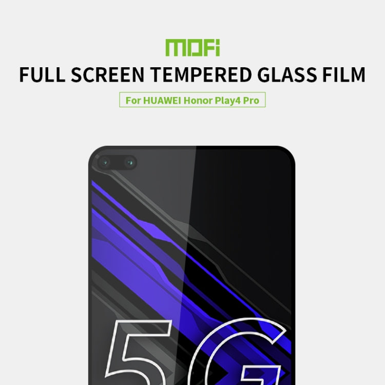 For Huawei Honor Play4 Pro MOFI 9H 2.5D Full Screen Tempered Glass Film(Black)
