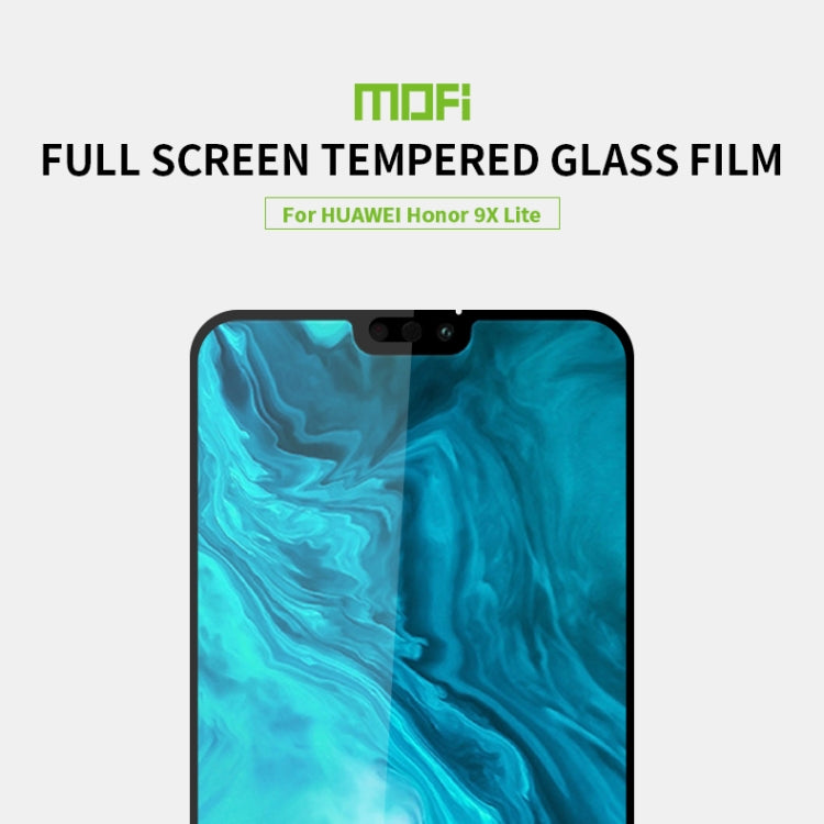 For Huawei Honor 9X Lite MOFI 9H 2.5D Full Screen Tempered Glass Film(Black)