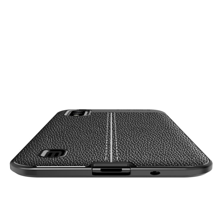 For Samsung Galaxy M01 Litchi Texture TPU Shockproof Case
