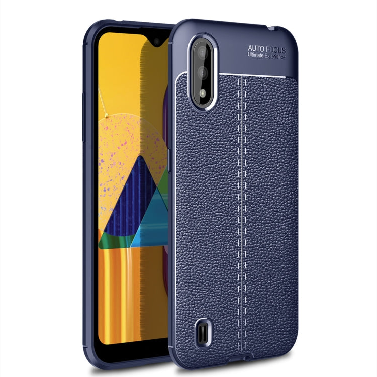 For Samsung Galaxy M01 Litchi Texture TPU Shockproof Case
