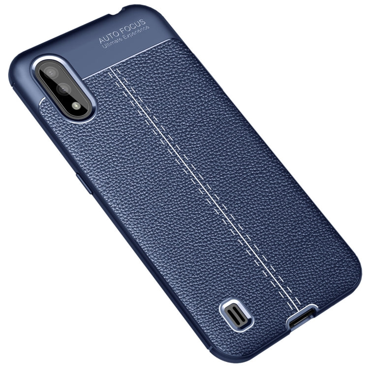 For Samsung Galaxy M01 Litchi Texture TPU Shockproof Case