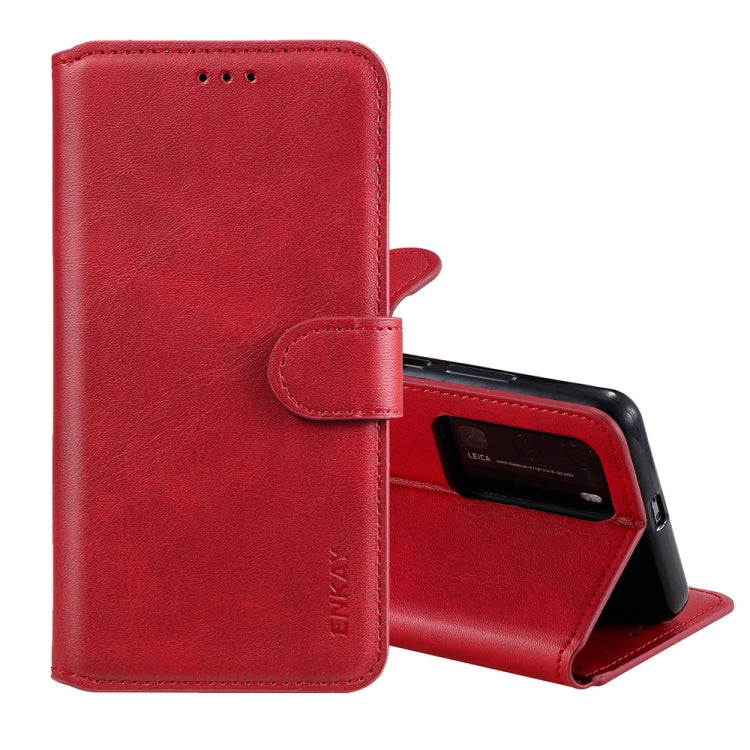 For HUAWEI P40 Pro ENKAY Hat-Prince Horizontal Flip Leather Case with Holder & Card Slots & Wallet