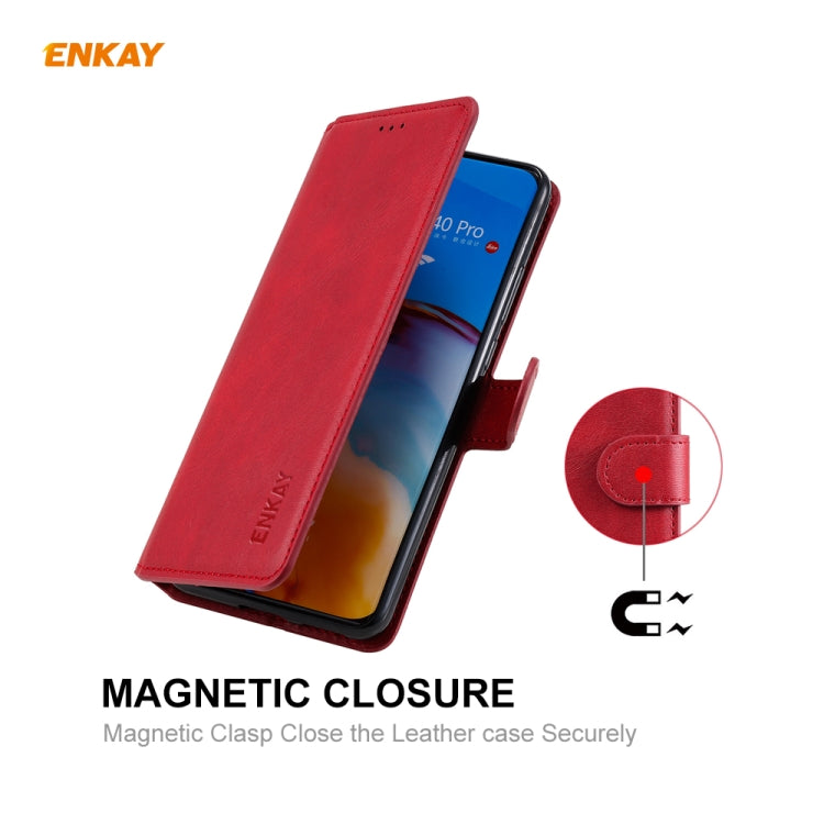 For HUAWEI P40 Pro ENKAY Hat-Prince Horizontal Flip Leather Case with Holder & Card Slots & Wallet