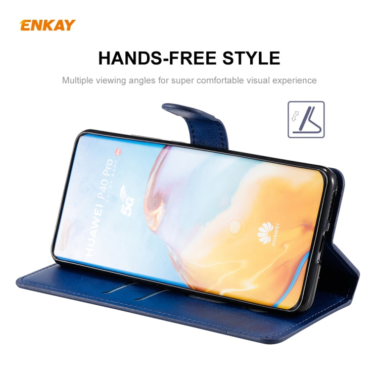 For HUAWEI P40 Pro ENKAY Hat-Prince Horizontal Flip Leather Case with Holder & Card Slots & Wallet