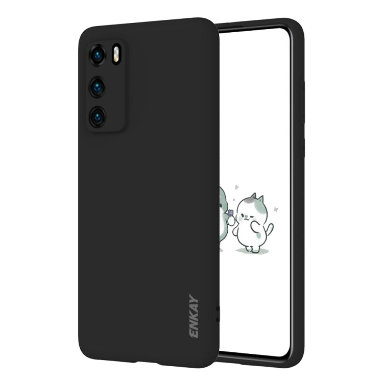 For Huawei P40 Hat-Prince ENKAY ENK-PC034 Ultra-thin Solid Color TPU Slim Case Soft Cover