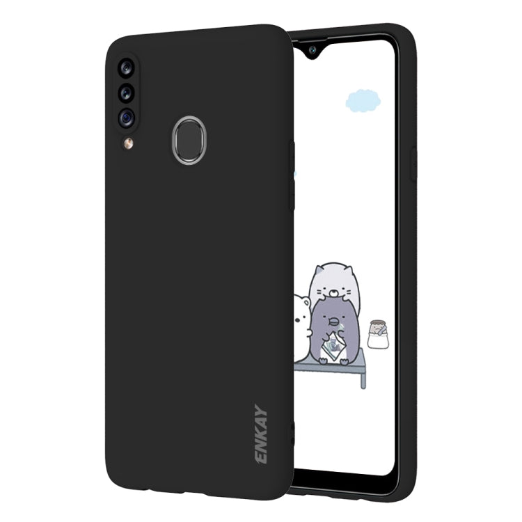 For Samsung Galaxy A20s Hat-Prince ENKAY ENK-PC040 Ultra-thin Solid Color TPU Slim Case Soft Cover