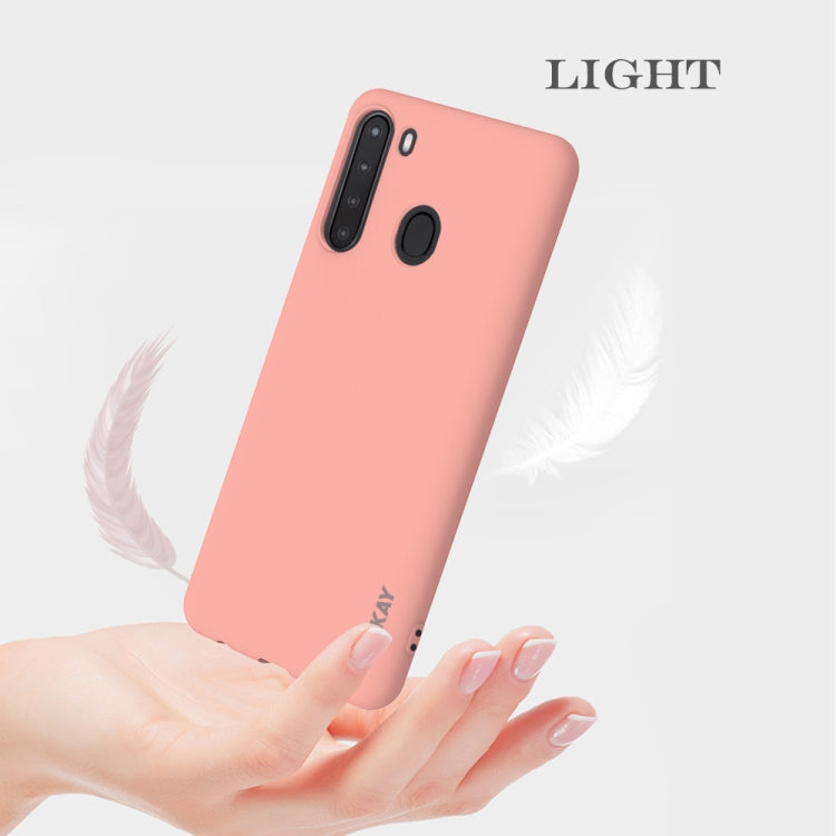 For Samsung Galaxy A21 Hat-Prince ENKAY ENK-PC041 Ultra-thin Solid Color TPU Slim Case Soft Cover