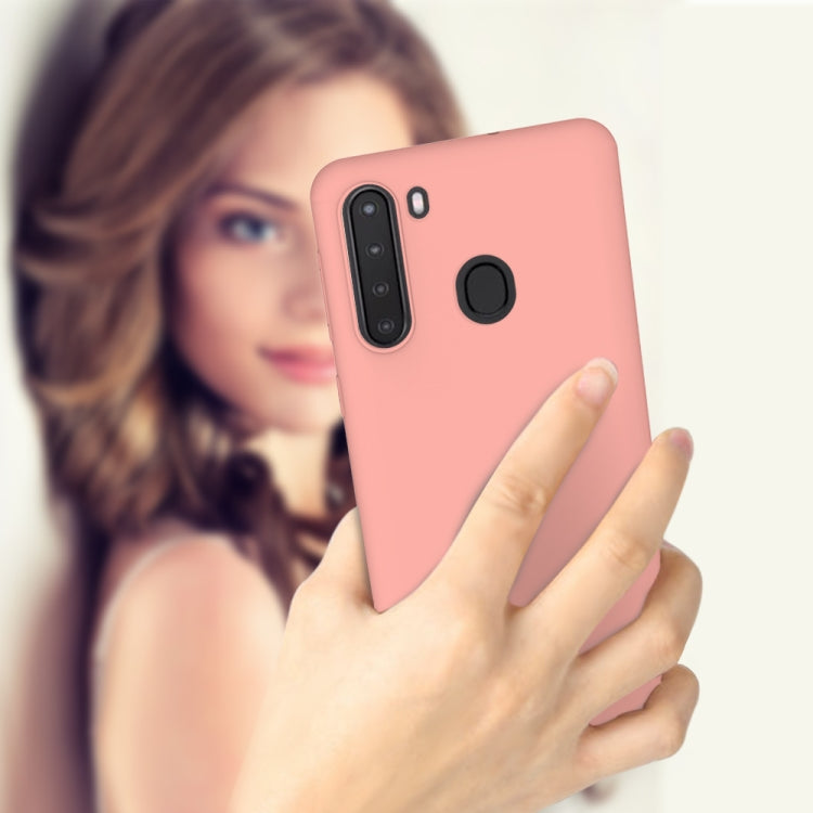 For Samsung Galaxy A21 Hat-Prince ENKAY ENK-PC041 Ultra-thin Solid Color TPU Slim Case Soft Cover