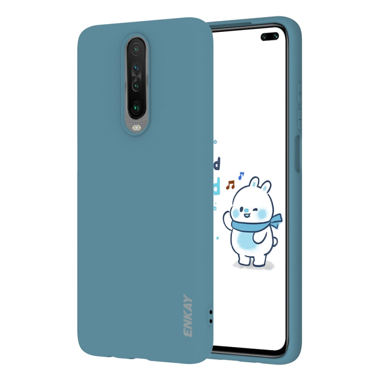For Xiaomi Redmi K30 Hat-Prince ENKAY ENK-PC0362 2 in 1 Ultra-thin Solid Color TPU Slim Case Soft Cover + 0.26mm 9H 2.5D Tempered Glass Protector Film