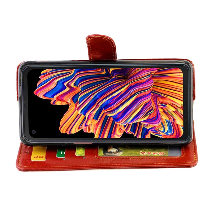 For Samsung Galaxy Xcover Pro Crazy Horse Texture Leather Horizontal Flip Protective Case with Holder & Card Slots & Wallet & Photo Frame
