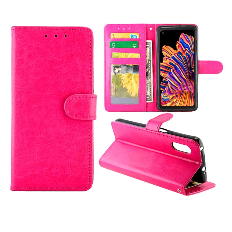 For Samsung Galaxy Xcover Pro Crazy Horse Texture Leather Horizontal Flip Protective Case with Holder & Card Slots & Wallet & Photo Frame