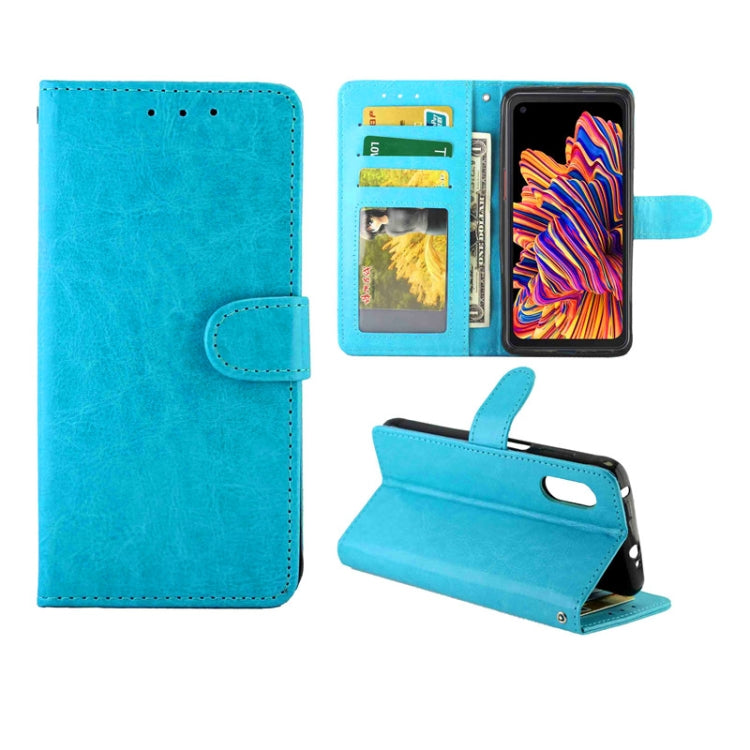 For Samsung Galaxy Xcover Pro Crazy Horse Texture Leather Horizontal Flip Protective Case with Holder & Card Slots & Wallet & Photo Frame