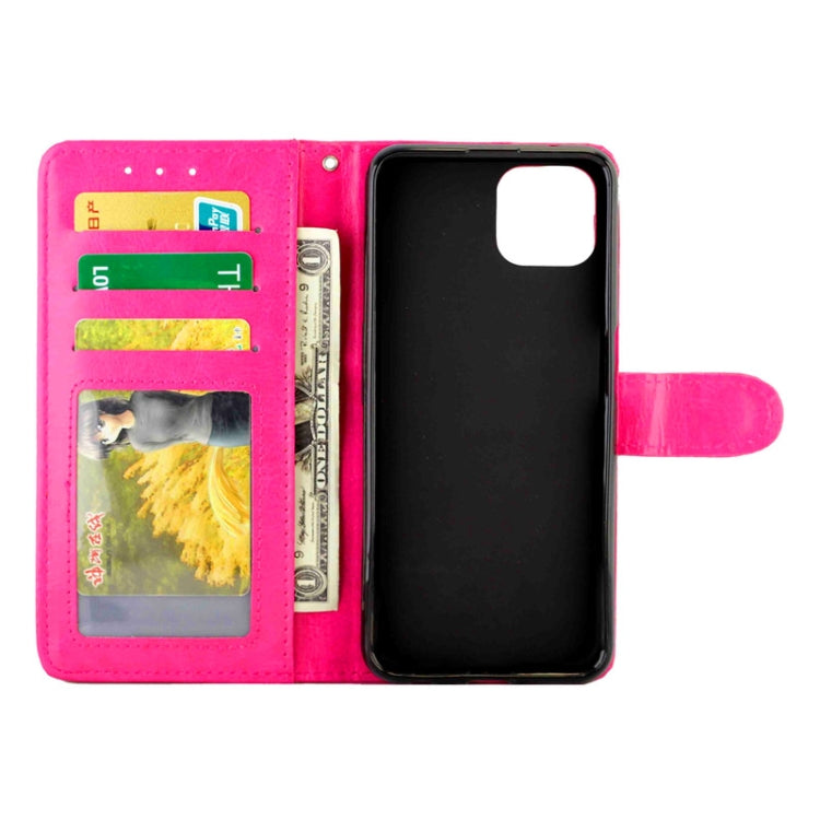 For OPPO A92s Crazy Horse Texture Leather Horizontal Flip Protective Case with Holder & Card Slots & Wallet & Photo Frame