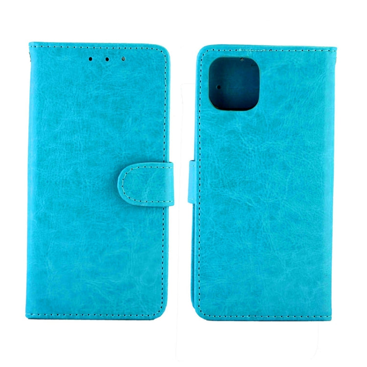 For OPPO A92s Crazy Horse Texture Leather Horizontal Flip Protective Case with Holder & Card Slots & Wallet & Photo Frame