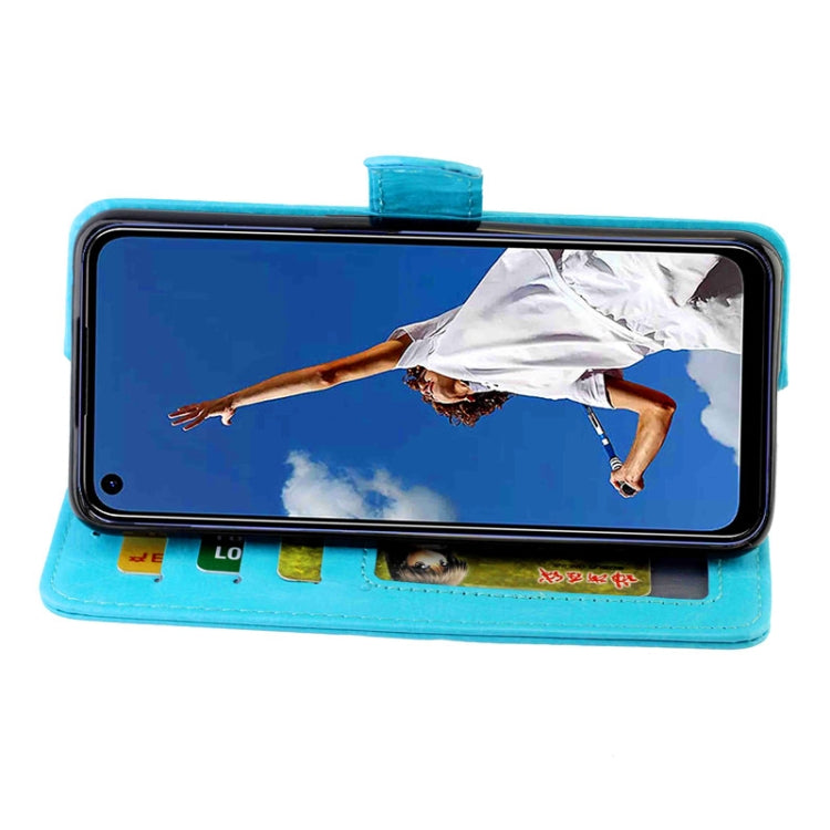 For OPPO A52 Crazy Horse Texture Leather Horizontal Flip Protective Case with Holder & Card Slots & Wallet & Photo Frame