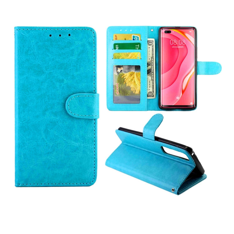 For Huawei Nova 7 Pro Crazy Horse Texture Leather Horizontal Flip Protective Case with Holder & Card Slots & Wallet & Photo Frame
