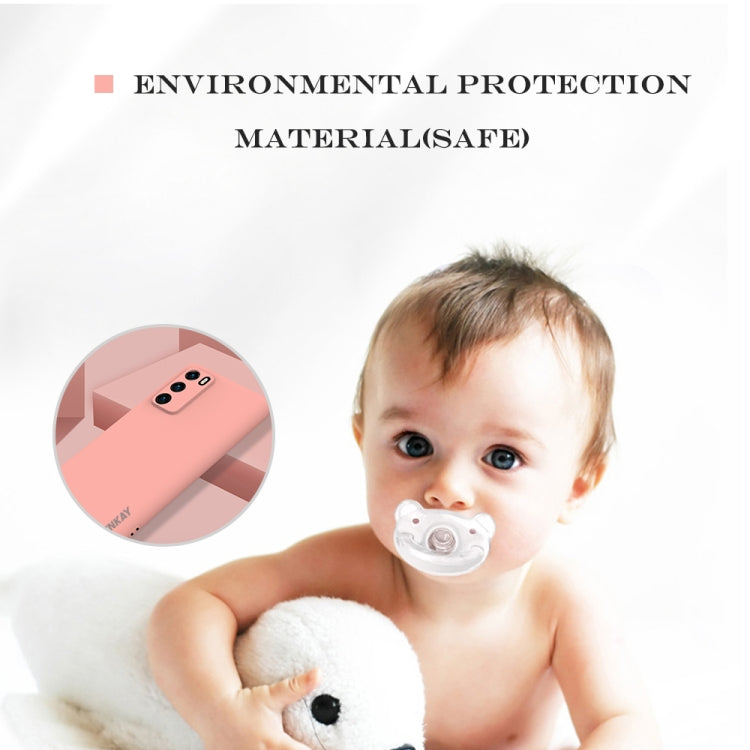 For Huawei P40 Hat-Prince ENKAY ENK-PC0342 2 in 1 Ultra-thin Solid Color TPU Slim Case Soft Cover + 0.26mm 9H 2.5D Tempered Glass Protector Film