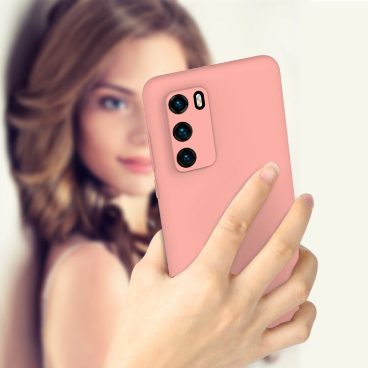 For Huawei P40 Hat-Prince ENKAY ENK-PC0342 2 in 1 Ultra-thin Solid Color TPU Slim Case Soft Cover + 0.26mm 9H 2.5D Tempered Glass Protector Film