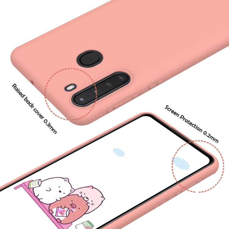 For Samsung Galaxy A21 Hat-Prince ENKAY ENK-PC0412 2 in 1 Ultra-thin Solid Color TPU Slim Case Soft Cover + 0.26mm 9H 2.5D Tempered Glass Protector Film