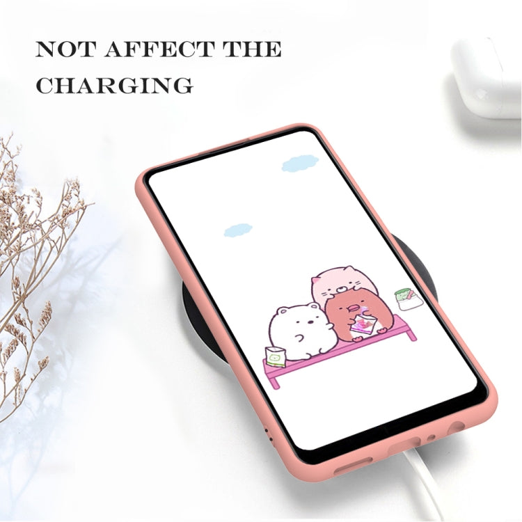For Samsung Galaxy A21 Hat-Prince ENKAY ENK-PC0412 2 in 1 Ultra-thin Solid Color TPU Slim Case Soft Cover + 0.26mm 9H 2.5D Tempered Glass Protector Film