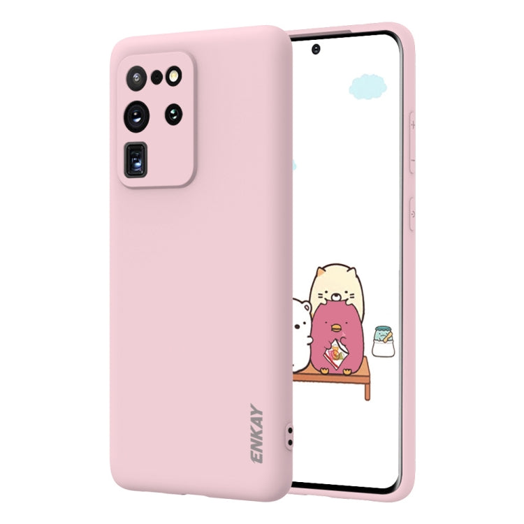 For Samsung Galaxy S20 Ultra Hat-Prince ENKAY ENK-PC0452 2 in 1 Ultra-thin Solid Color TPU Slim Case Soft Cover + 3D Full Screen PET Curved Hot Bending HD Screen Protector Soft Film