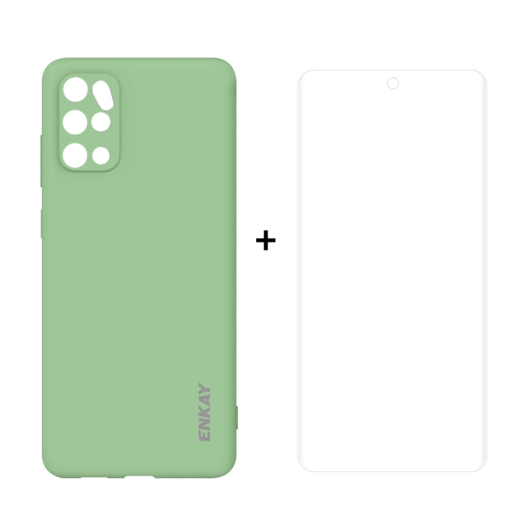 For Samsung Galaxy S20+ Hat-Prince ENKAY ENK-PC0442 2 in 1 Ultra-thin Solid Color TPU Slim Case Soft Cover + 3D Full Screen PET Curved Hot Bending HD Screen Protector Soft Film